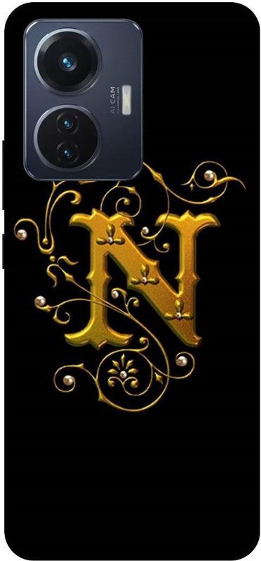 THE NARAYANA COLLECTIONS Back Cover for VIVO T1 44W- V2153-N,GOLDEN,LATTER,NAME,LOVE  (Multicolor, Hard Case, Pack of: 1)