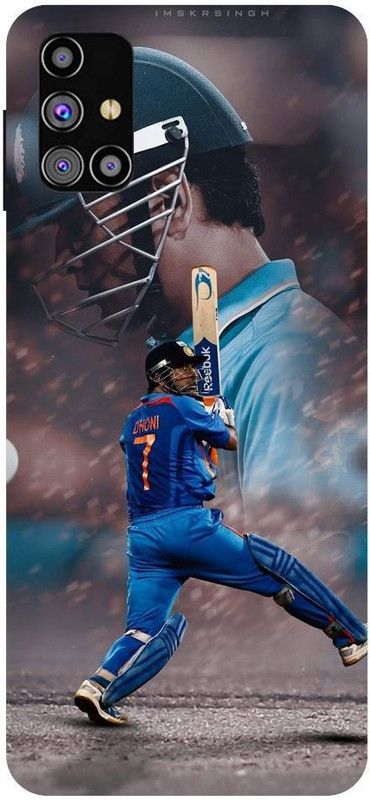 URCHIN Back Cover for Samsung M30s Dhoni, Mahi, Mahendra singh Dhoni, Captain, india cricket, player, msd, sports  (Multicolor, Shock Proof, Pack of: 1)