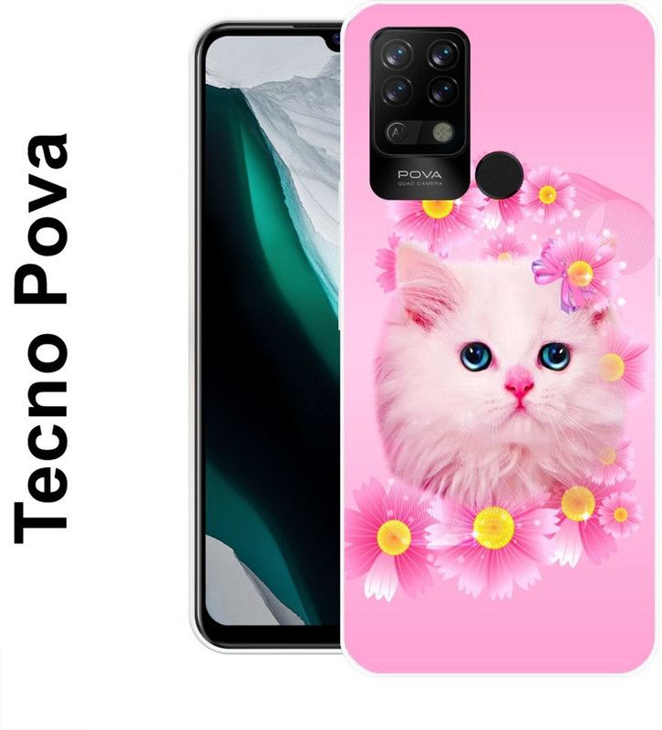 JATLAND Back Cover for Tecno Pova  (Pink, Yellow, Grip Case, Silicon)