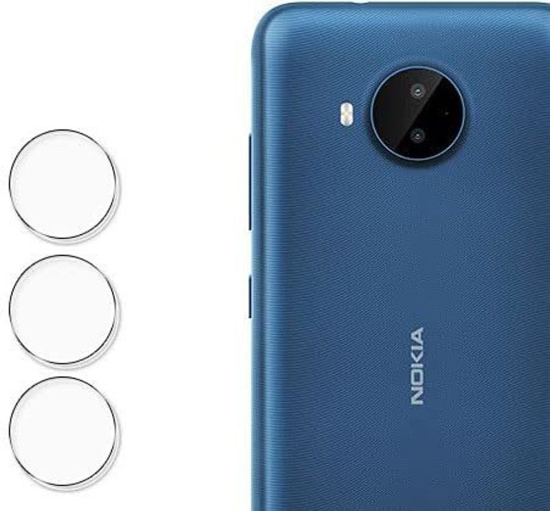 Transparent Back Camera Lens Glass Protector for Nokia C20 Plus  (Pack of: 2)