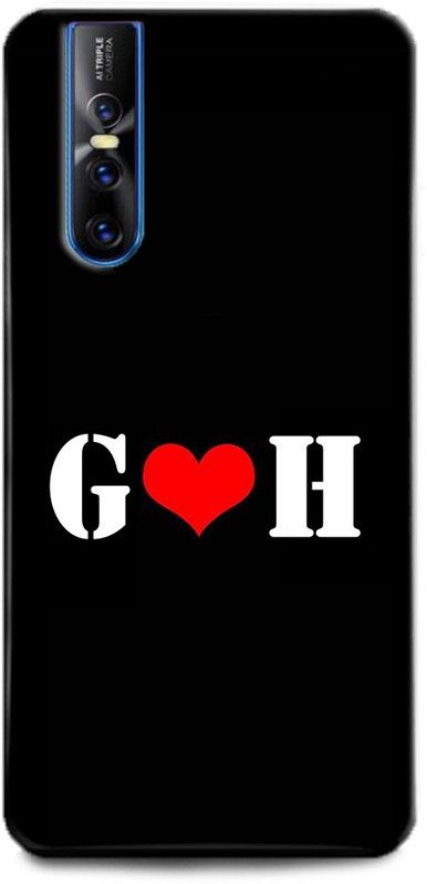 Afterglow Back Cover for Vivo V15 Pro G H, G LOVES H, NAME, LETTER, ALPHABET, GH LOVE, HART  (Multicolor, Shock Proof, Pack of: 1)