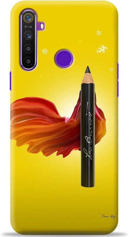 Crafter Back Cover for Realme 5s  (Yellow, Shock Proof, Pack of: 1)