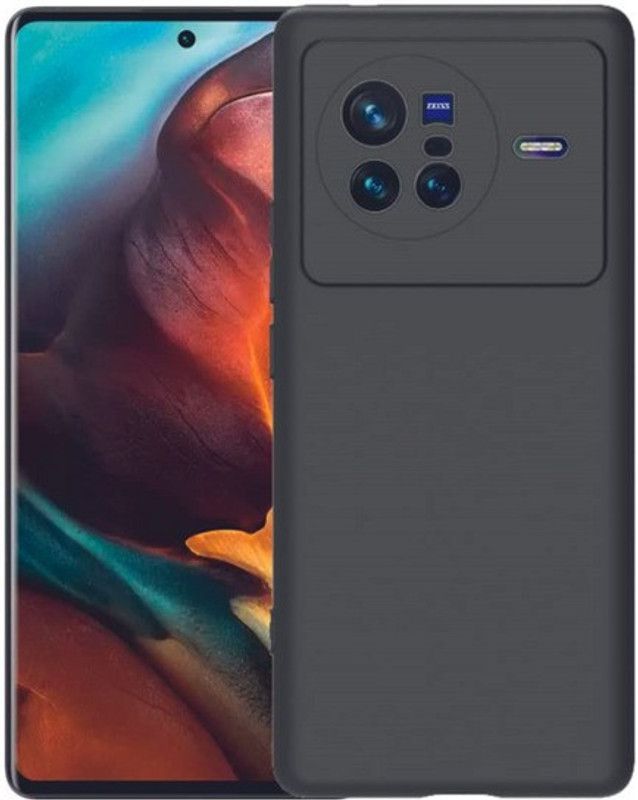 S-Hardline Back Cover for Vivo X80 5G, shock-absorbent/scratch resistant  (Black)