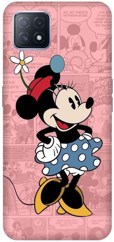 URCHIN Back Cover for Oppo A15S minnie mouse, mickey mouse, cartoon, funny, cute, love, Disney  (Multicolor, Shock Proof, Pack of: 1)
