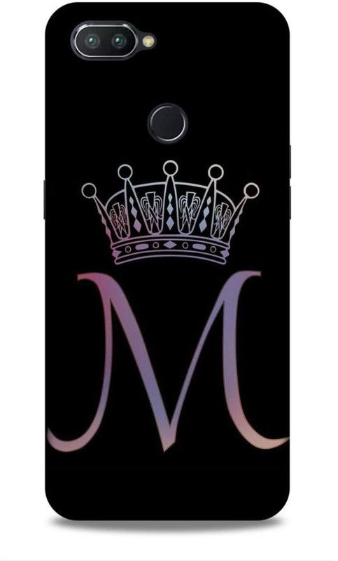 MAPPLE Back Cover for Realme 2 Pro (M / Letter / Alphabet / Name)  (Black, Hard Case, Pack of: 1)
