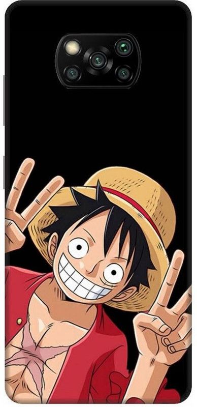 URCHIN Back Cover for Poco X3 Luffy, Monkey D Luffy, One Piece, Pirate, Anime, Animation, Yellow, Funny, Cartoon  (Multicolor, Shock Proof, Pack of: 1)