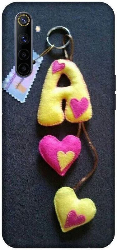 URCHIN Back Cover for Realme 6 pro A, A letter, Letter A, A love, Love  (Multicolor, Shock Proof, Pack of: 1)