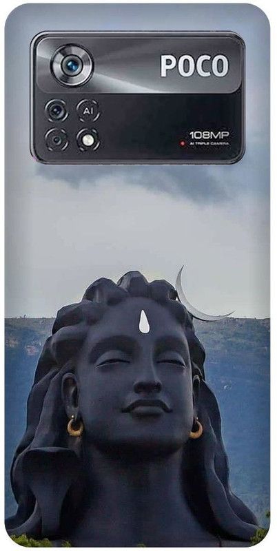 play fast Back Cover for POCO X4 Pro 5G, ADIYOGI, SHIVA, STATUE, SHIV, JI, MAHADEV, MAHAKAL  (Grey, Hard Case, Pack of: 1)