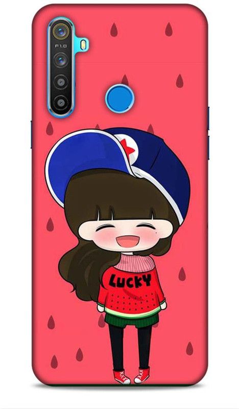 Keviv Back Cover for Realme 5i  (Pink, 3D Case, Pack of: 1)