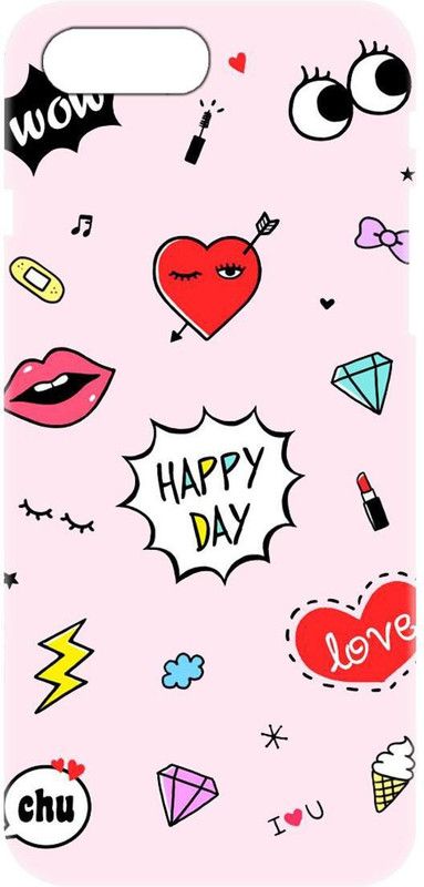 Smutty Back Cover for Apple iPhone 8 Plus - Doodle Print  (Multicolor, Hard Case, Pack of: 1)