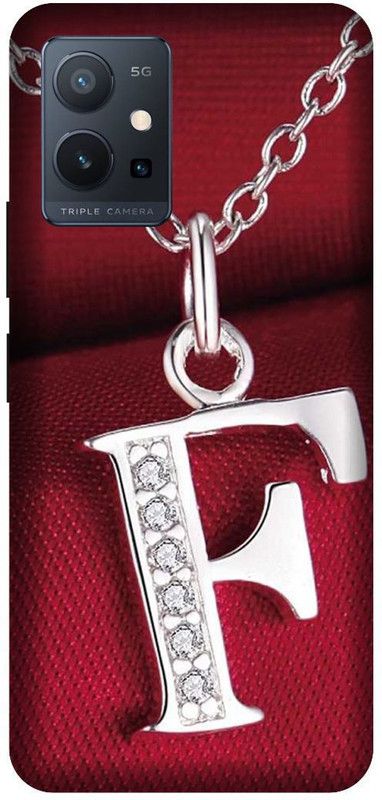 VS PRINT LINK Back Cover for VIVO T1 (5G) , V2141 ,F letter,F name F word , Printed Back Cover  (Red, Hard Case, Pack of: 1)