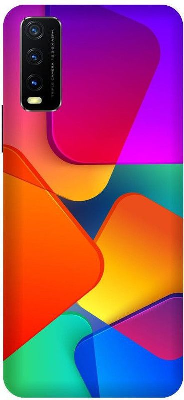 URCHIN Back Cover for Vivo Y12S colourfull, Abstract, Pattern, Colour  (Multicolor, Shock Proof, Pack of: 1)