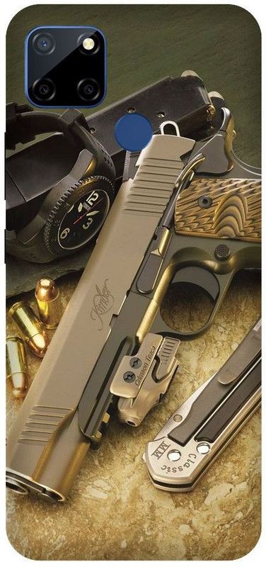 URCHIN Back Cover for Narzo 30A Gun, Pistol, Bullet, Weapon  (Multicolor, Shock Proof, Pack of: 1)