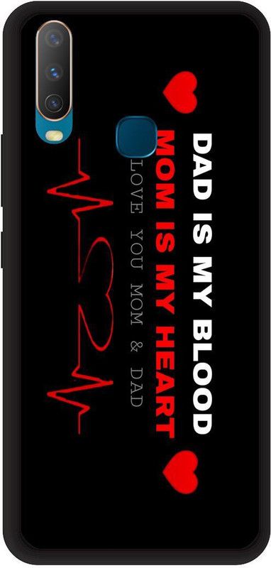 Thecoverking Back Cover for Vivo Y11 (Mom dad .love mom dad,heart beat, back cover  (Multicolor, Waterproof, Pack of: 1)