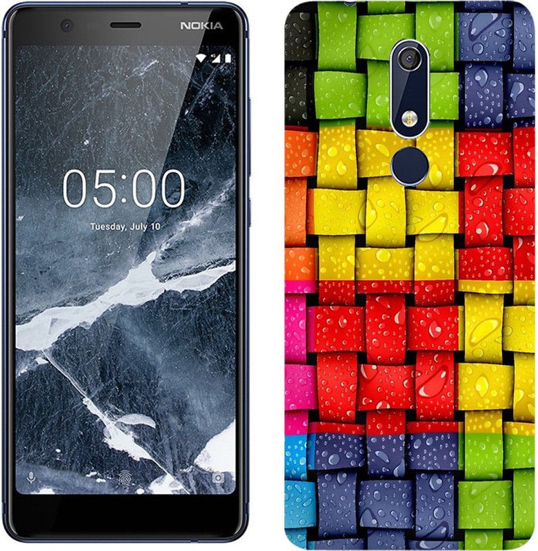 METOO Back Cover for Nokia 5 1, Color Box, Amazing Designer Printed Back Cover, Print : 103  (Multicolor, Dual Protection, Silicon, Pack of: 1)