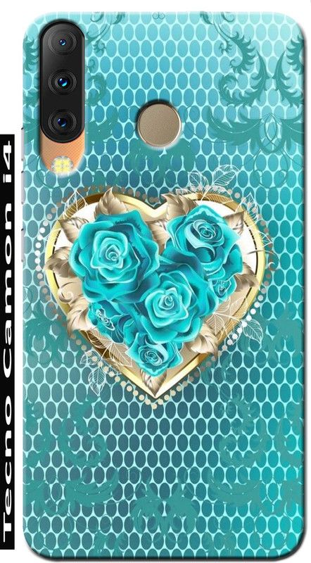 BIVAX Back Cover for TECNO CAMON i4  (Blue, Grip Case, Silicon)