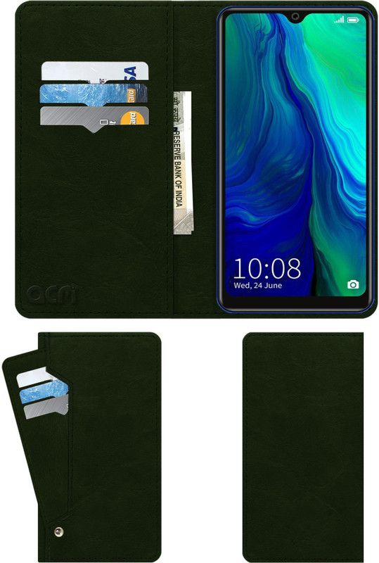 ACM Flip Cover for Ssky Pro  (Green, Cases with Holder, Pack of: 1)