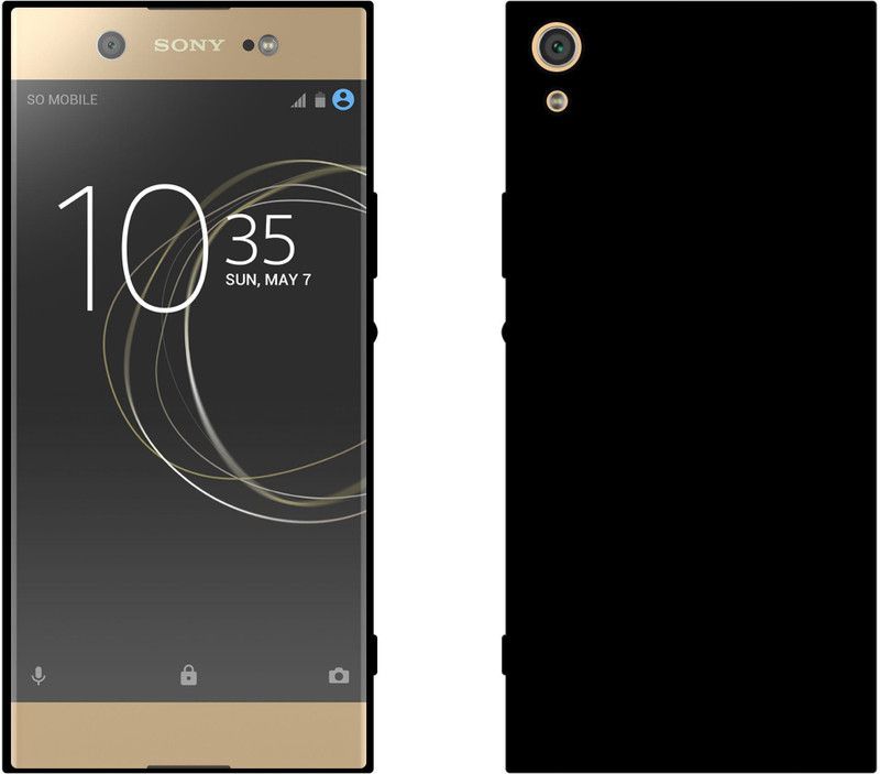CASE CREATION Back Cover for Sony Xperia XA-1 Plus  (Black, Dual Protection, Silicon, Pack of: 1)