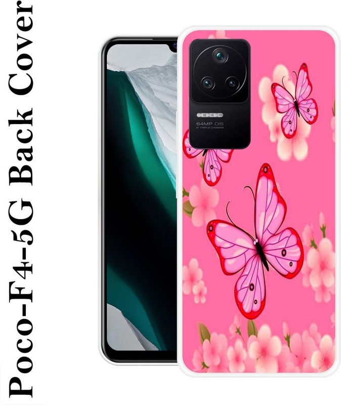 REALKING Back Cover for Poco F4 5G  (Pink, Grip Case, Silicon, Pack of: 1)