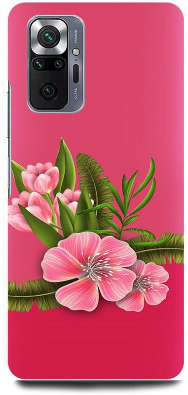 FRONK Back Cover for REDMI Note 10 Pro, PINK, GREEN, FLOWER, FLOWERS, ART  (Pink, Hard Case, Pack of: 1)