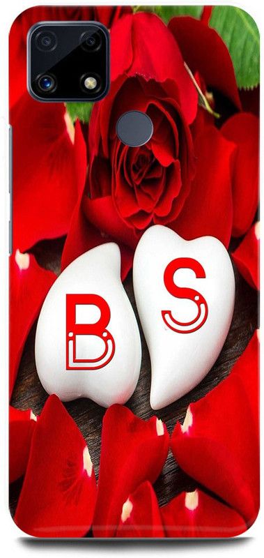 JUGGA Back Cover for realme C15, RMX2180, B LOVES S NAME,B NAME, S LETTER, ALPHABET,B LOVE S NAME  (Red, Hard Case, Pack of: 1)