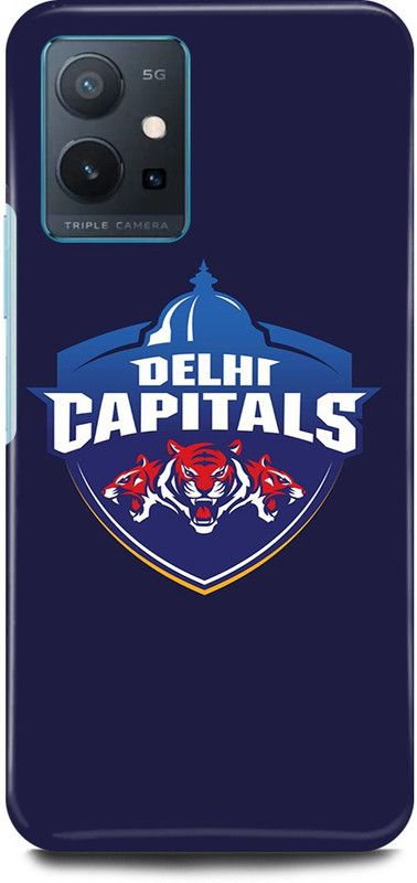 play fast Back Cover for Vivo T1 5G, V2141 DELHI, CAPITALS, IPL, TEAM, LOGO  (Purple, Hard Case, Pack of: 1)