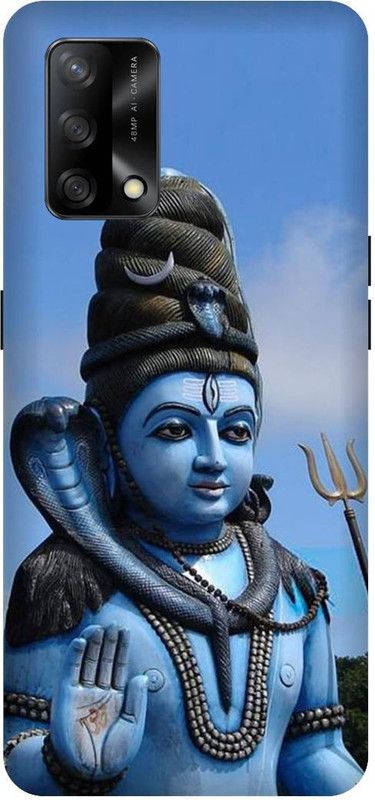 SAVETREE Back Cover for Oppo F19, CPH2219, Oppo F19s, CPH2223, mahakal, lord shiva  (Multicolor, 3D Case, Pack of: 1)