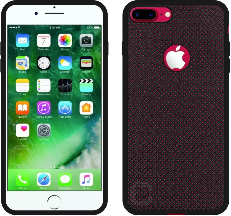 CASE CREATION Back Cover for Apple iPhone 7 Plus  (Black, Grip Case, Silicon, Pack of: 1)