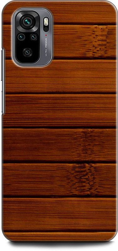 INDICRAFT Back Cover for REDMI Note 10S WOOD, BROUNE WOODEN, TEXTURE, PATTERN  (Multicolor, Dual Protection, Pack of: 1)