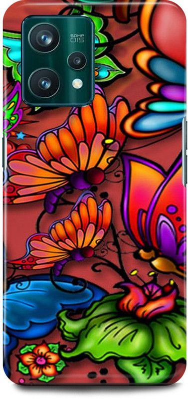 play fast Back Cover for Realme 9 Pro Plus 5G BUTTERFLY, COLORFULL, BUTTERFLY  (Multicolor, Hard Case, Pack of: 1)