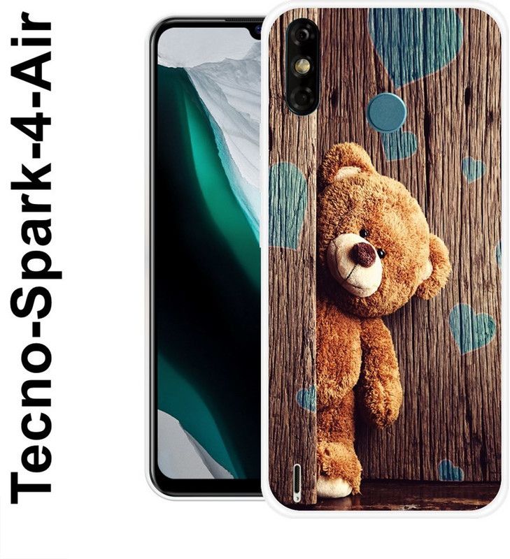 redfly Back Cover for Tecno Spark 4 Air  (Brown, Blue, Grip Case, Silicon)