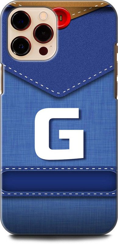 WallCraft Back Cover for APPLE iPhone 12 Pro G, G LETTER, G NAME, BLUE, JEANS, G ALPHABET, ALPHABET  (Multicolor, Dual Protection, Pack of: 1)