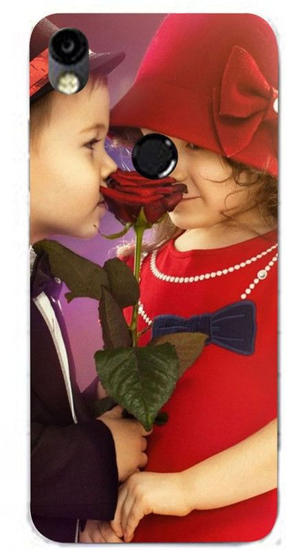 Golden Mask Back Cover for Sky Hawk Back Cover For Tecno Camon In3 Little Boy and Girl in Love  (Multicolor, Waterproof, Silicon, Pack of: 1)