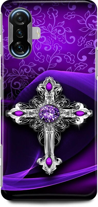 play fast Back Cover for POCO F3 GT JESUS, CROSS, GOD, DESIGN, ART, CRISTIANS, GOD  (Purple, Hard Case, Pack of: 1)