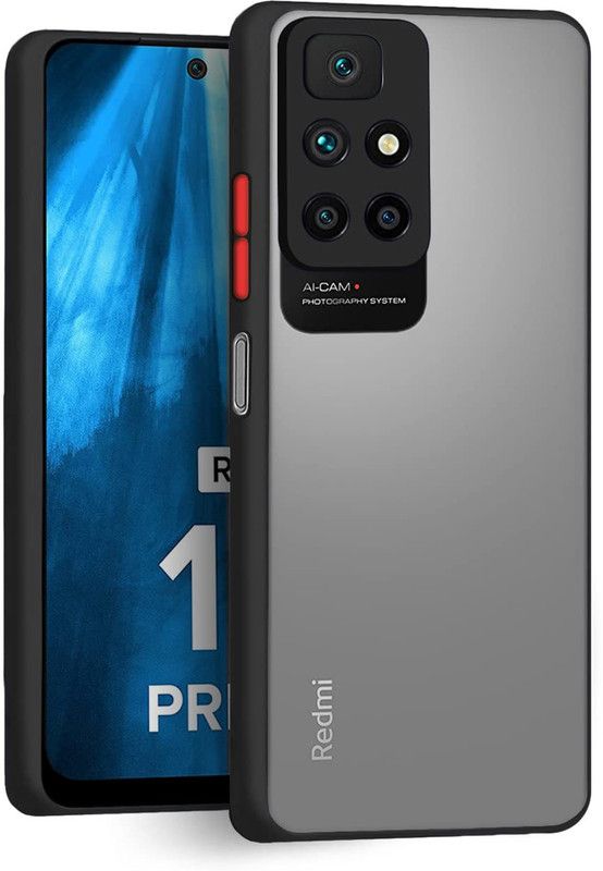 ASMANTIC Back Cover for Mi Redmi 10 Prime  (Black, Pack of: 1)