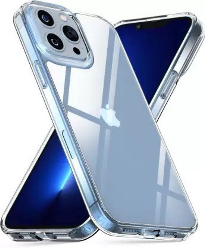 Teleform Back Cover for Apple iPhone 13 Pro Max (Transparent, Shock Proof)  (Transparent, Dual Protection, Pack of: 1)