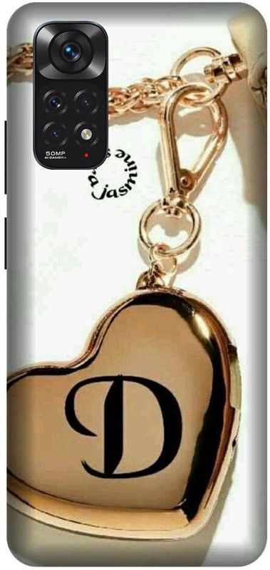 VS PRINT LINK Back Cover for Redmi Note 11s , 2201117SI ,D letter,D name D word , Printed Back Cover  (White, Hard Case, Pack of: 1)