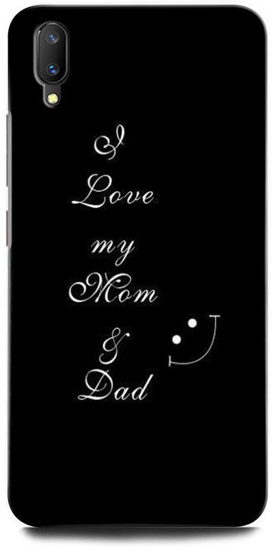 INTELLIZE Back Cover for Vivo V11 Pro 1804 MOM LOVE, QUEEN, MOM DAD LOVE, BLACK, SMILE  (Multicolor, Hard Case, Pack of: 1)