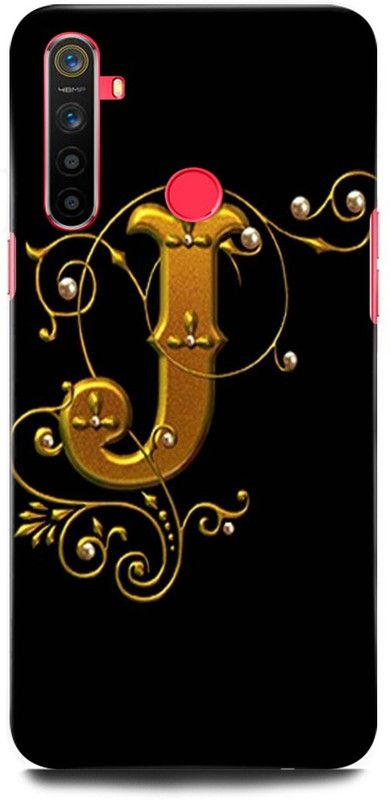 ORBIQE Back Cover for Realme 5s RMX1925 J, J LETTER, J ALPHABET, DESIGN  (Multicolor, Hard Case, Pack of: 1)