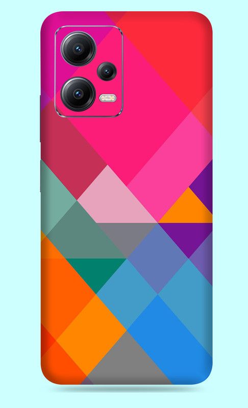 WeCre8 Skin's Xiaomi Redmi Note 12 5G Mobile Skin  (Triangles Multicolor Mobile Skin)
