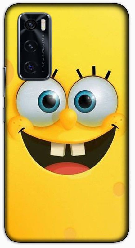 CROKIAN Back Cover for ViVO V20 SE Yellow smile Back Cover  (Multicolor, Hard Case, Pack of: 1)
