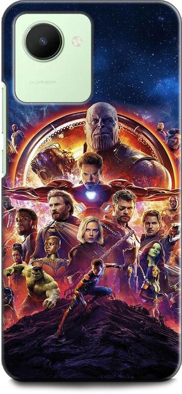 WallCraft Back Cover for Realme C30s, RMX3690 AVENGERS, IRON MAN, THANOS, MARVELS, SUPERHEROES  (Multicolor, Dual Protection, Pack of: 1)