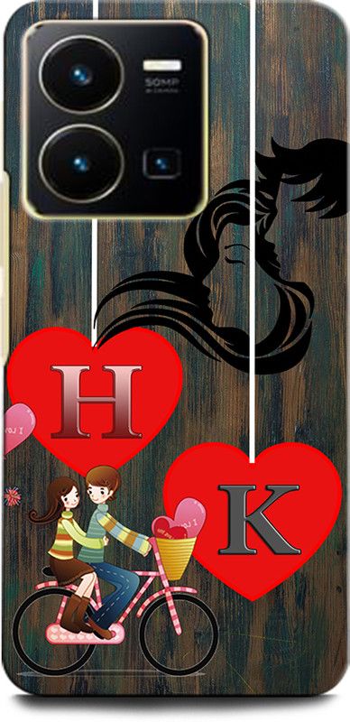 ORBIQE Back Cover for Vivo Y35 V2205 HK, H LOVE K, K LOVE H, H LETTER, K LETTER, HK NAME  (Multicolor, Hard Case, Pack of: 1)
