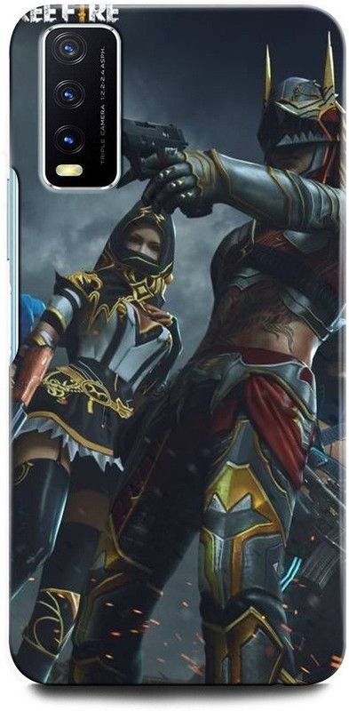 GRAFIQE Back Cover for Vivo Y12s V2033 FREEFIRE, JUEGO, GUN, METAL, FIRE, BACKGROUND, GAME  (Multicolor, Shock Proof, Pack of: 1)