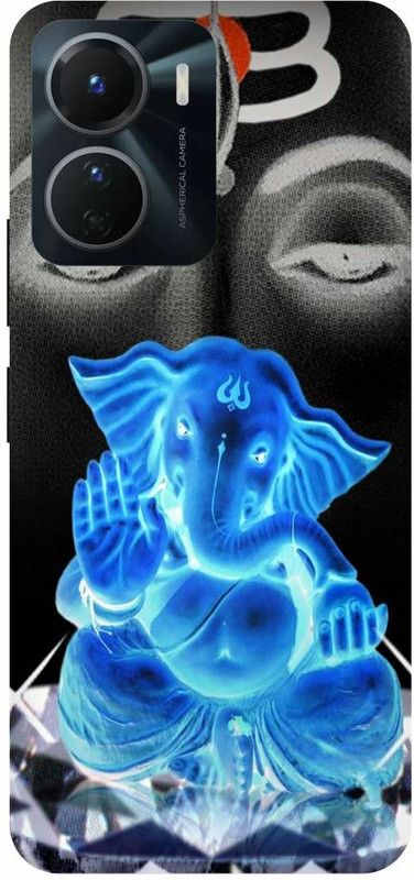 COVERJET Back Cover for VIVO Y16-LORD- GANESHA- GANPATI- BABA- GAJANAND  (Blue, Hard Case, Pack of: 1)
