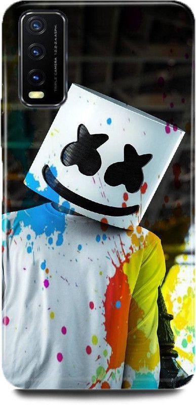 FUGGA Back Cover for Vivo Y20, V2029, MARSHMELLO, DJ, EDM, MUSIC, SMILEY, FACE  (Multicolor, Hard Case, Pack of: 1)