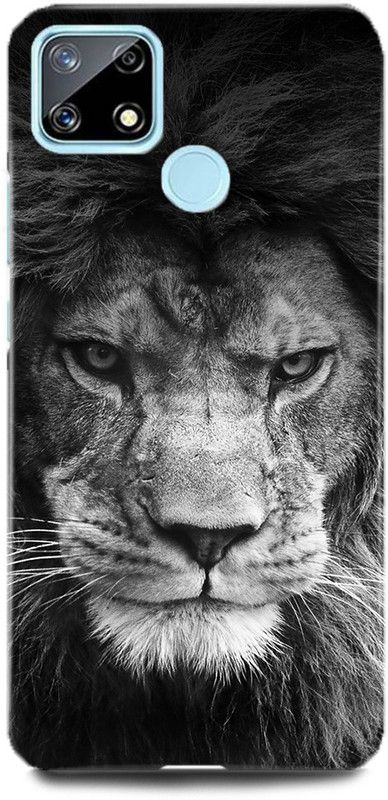 FUGGA Back Cover for Realme Narzo 30A, LION, THE, KING, OF, JUNGLE, ANGRY, FACE, LION  (Multicolor, Hard Case, Pack of: 1)
