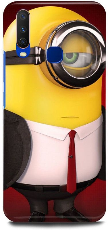 FUGGA Back Cover for Vivo Y17, 1902, MINIONS, CARTOON, EMOJI, FUNNY, COMIC  (Multicolor, Hard Case, Pack of: 1)