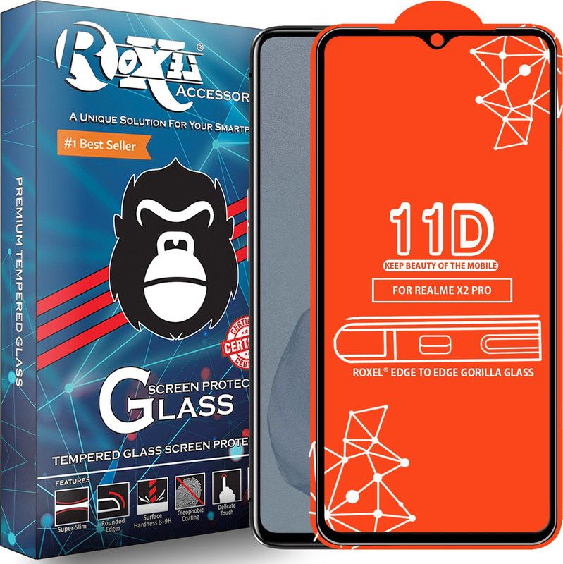 Roxel Edge To Edge Tempered Glass for Realme X2 Pro  (Pack of 1)