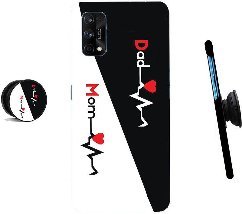 ZAPPY Back Cover for Realme 7 Pro  (Black, White, Cases with Holder)
